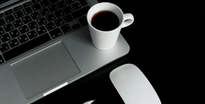 Freelancer working remotely on a laptop